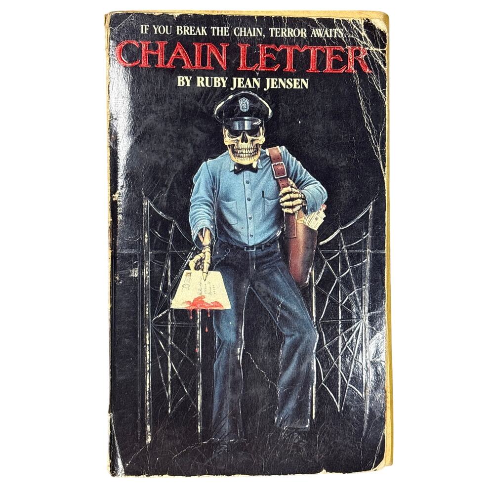 CHAIN LETTER Ruby Jean Jensen 1987 Vintage Zebra Horror Paperback 1st Printing